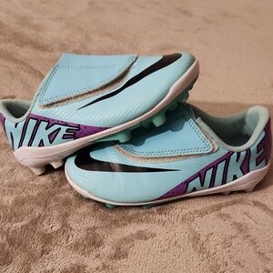 Nike Youth Light Blue and Purple Soccer Cleats